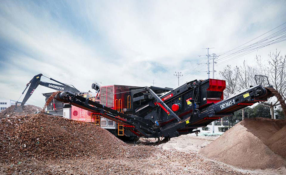 甘肅移動破碎建筑垃圾處理站現場